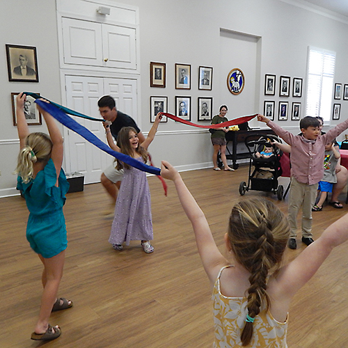 children playing during God-play Sunday School at Kernersville Moravian