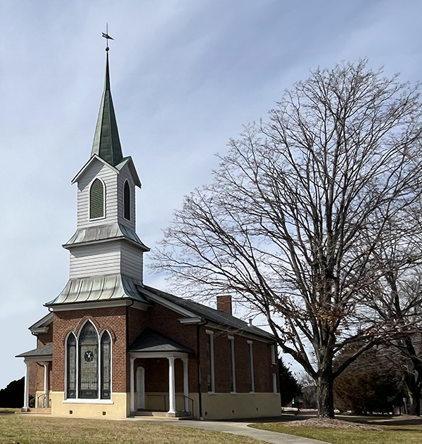 the first church of Kernersville Moravian built in 1867